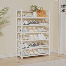 1 pieza Estantería para zapatos simple de 3 a 7 niveles, gabinete a prueba de polvo para la entrada, dormitorio, interior, balcón - Multicolor - Ver 16