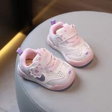 1 Pair Baby Functional Walking Shoes, Spring/Autumn Breathable New Soft Sole Anti-Slip Sports Shoes - Baby Pink - View 4