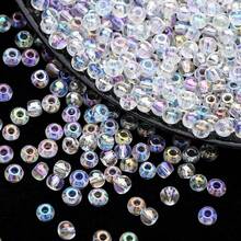 1000pcs Manik-Manik Kaca Berubah Warna UV dengan Tekstur Es, Ukuran 2mm, Manik-Manik Bulat Transparan Berwarna-warni, Aksesoris Pembuatan Perhiasan DIY - Mutiara Millet - View 8