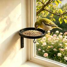 Wall-Mounted Bird Bath With Hook, Metal Outdoor Bird Bath Tray, Suitable For Garden, Yard, Patio, Fence, Wall, Attracts Wild Birds, Easy To Install - Bird Feeder - View 6