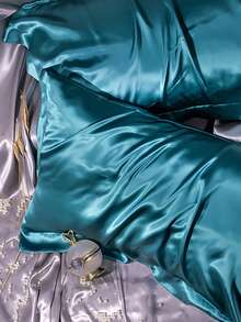 Luxury Mulberry Silk Pillowcase Satin Solid Color Pillowcase With Envelope Closure Design For Various Pillows Soft And Smooth Texture Suitable For Holiday Women's Gift Back To School Bedroom Dorm Room Home Decor Camping Bedding Travel Essentials - Multicolor - View 9