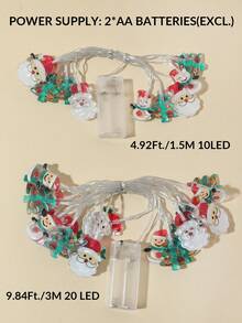 1pc 1.5/3M Christmas Decoration Snowman, Santa Claus, Christmas Tree Pattern Light String, Christmas Indoor Decor Light String, Christmas Decor Lights,Party Decor Prop Light String, Christmas Home Decor Lights, Garden, Outdoor Decor Light String - Yellow Light - View 11