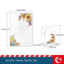 TX Acrylic Tray And Tissue Box Set, Rectangular Welcome/Reception Phrase Tray, Transparent Napkin Holder, For Entertaining Guests/Afternoon Tea/Coffee Table Decoration, Suitable For Home, Living Room And Wedding Party Decoration. - Multicolor - View 19