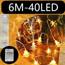 1pc Christmas Tree Star & Snowflake Fairy Lights, Battery Operated Snowflake String Lights, Christmas Tree Decoration, Christmas Party Home Wall Yard Window Holiday Decor, Snowflake Lights, Christmas Tree Lights, Christmas Gift, Star String Lights - Transparent-tree+Snowflake+Star - View 15