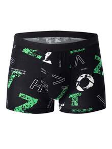 4pcs Plus Size Men's Boxer Briefs, Breathable Waistband Comfortable Underwear - Multicolor - View 3