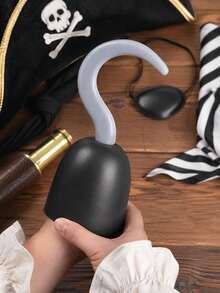 Black & Grey Pirate Hook Hand Accessory, Detachable Prop, Suitable For Adult Halloween Costume, Pirate Theme Party, Cosplay, Stage Performance, Photography And Holiday Events - Pirate Hook - View 5