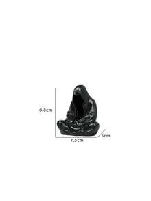 1pc Gothic Style Mysterious Black Decor - Black Hooded Humanoid Sculpture, Mysterious Master Statue, Intimidating Black Robe Exquisite Design, Suitable For Home Decor, Halloween Or Theme Party, Gothic Style, Halloween Decoration - Multicolor - View 13