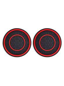 Anti-Slip Silicone Honeycomb Pattern Car Cup Holder Mat (1/2pcs) - Heat Resistant Universal Car Cup Holder, Dust-Proof Easy To Clean, Suitable For Most Car Models, Fashionable Modern Car Interior Accessory, Travel Essential, Enhance Car Storage And Decoration Effect - Coaster - View 11
