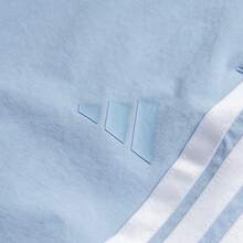 Adidas Women's Mid-Rise Tie-Waist Woven Dance-Style Bow Ribbon Straight Wide-Leg Striped Sweatpants - Baby Blue - View 10