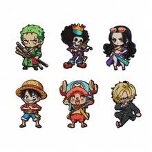 One Piece 琺瑯領章針 魯夫 索隆 山治 喬巴 羅賓 布魯克 Q版動漫角色胸章徽章 背包裝飾 粉絲禮物 - 彩色 - 查看 15