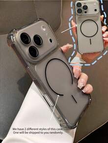 Funda de teléfono magnética a prueba de golpes color rojo vino | Soporte de marco transparente | Funda de protección completa compatible con Apple 17/16/15/14/13 Air/17 Pro Max, admite carga inalámbrica, textura mate, protección completa de la cámara, adecuada para hombres, mujeres, adolescentes, uso diario, conducción, negocios, escuela, oficina, escenarios de viajes al aire libre en verano, 1 pieza, funda protectora premium minimalista antideslizante y antihuellas - Burdeos - Ver 3