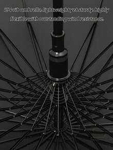 1PC Super Cool Samurai Style Umbrella, General Style Umbrella, Sword Long Handle Umbrella, Samurai Sword Style Parasol, Fashion Samurai/General Long Handle Umbrella, Waterproof Manual Open/Close, Automatic Long Handle Design, 8-Rib/16-Rib/24-Rib Steel Frame, Durable UV Protection - Straight-rib Umbrella - View 2