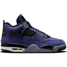 Jordan Retro 4 Lakers - Men's (Purple/Black/Yellow) - Purple/Black/Yellow - View 1