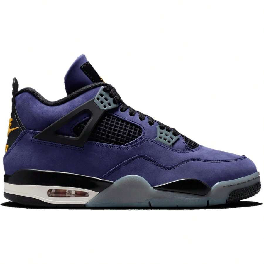 Jordan Retro 4 Lakers - Men's (Purple/Black/Yellow) - Purple/Black/Yellow - View 1