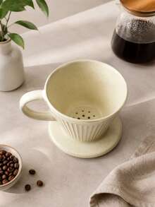 1pc Pour Over Coffee Dripper Filter Cup With Scale, Cold Brew American Share Pot Set, Coffee Filter, Ceramic Gradient Filter, Home Use Funnel, Coffee Filtration - Multicolor - View 5