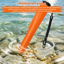 Portable Metal Detector Pinpointer With LED Light, With Anti-Lost Lanyard , Waterproof Metal Locator, Sound Vibration Dual Alert, Ideal Christmas Gift For Outdoor Prospecting(Excluding Battery) - Orange - View 6