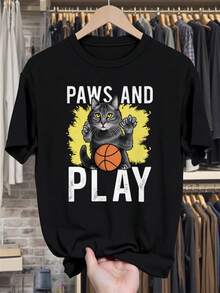 Men T-Shirts - 黑色 - 查看 1