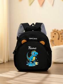 This Customizable Mini Cartoon Dinosaur Print Backpack Features Adjustable Shoulder Straps, Hand-Held Design, Zipper Closure, And Is Made Of Nylon Material. It Is Very Suitable For Daily Use, Shopping, And Traveling. It Also Makes A Great Gift For Birthdays Or Christmas., Kawaii Aesthetic - Multicolor - View 27