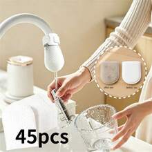 45/110pcs Set (40pcs Filter Cartridges + 5pcs Straps / 100pcs Filter Cartridges + 10pcs Straps) High Density Non-Woven Fabric Faucet Filter Cartridges, Kitchen & Bathroom Universal Tap Water Filter, Easy Installation, Filters Rust, Silt, Impurities, Home Water Purification Accessories - A - View 6
