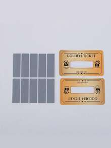 40/80pcs Gold Scratch-Off Cards, 2 Styles Customizable DIY Coupon Cards For Birthday Party, Wedding, Movie, Small Business, Voucher, Raffle, Discount - Gold Scratch Card - View 3