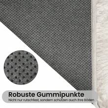 EDIMENS Long Hallway Runner Rug 80x300, High Pile Bathroom Rug Non-Slip, Fluffy Washable Kitchen Rug Bath Mat, Rugs For Bedroom Bed Runner Hallway Living Room - 象牙白 - 查看 5