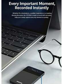 PHILIPS AI Real-Time Transcription, HD Noise Reduction, Student Note-Taking, Workplace Meeting Recording, Portable And Lightweight - View 5