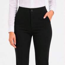 Calça Feminina Social Cos Alto C/bolso na lateral - Preto - Visão 2