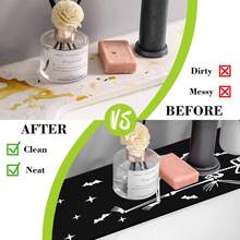 1pc Halloween Skull Pattern, Non-Slip Rubber Faucet Splash Guard, Bathroom Faucet Splash Guard, Mudguard, Moisture-Proof Non-Slip Faucet Pad, Kitchen Countertop Accessory. Protect Your Kitchen Countertop. - Multicolor - View 8