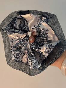 2026 New Premium Rhinestone Trim Lace Scrunchie Slouchy Hair Tie With Sequins - Multicolor - View 1