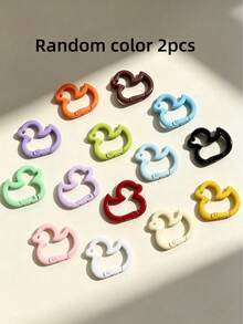 15/30/60/120 piezas Llaveros con forma de pato de colores, distribución de colores aleatoria, adecuados para manualidades, anillos de llaves y decoración de llaveros - Llavero de pato - Ver 10