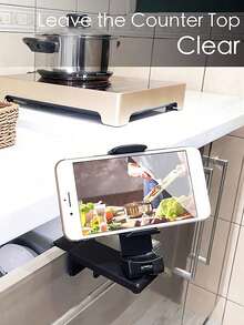 Desktop Airplane Phone Stand, Portable Travel Folding Adjustable Rotating Selfie Stand, Suitable For Desktop, Train Seat, Luggage, Kitchen Cabinet, Durable Plastic Structure, Compact Folding Phone Hook, Universal Phone Stand For Travel - View 9