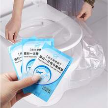 1/10/100pcs Disposable Toilet Seat Covers, Made Of Plastic Material, Waterproof Design, Individually Packaged, Convenient For Travel, Suitable For Airplane, Hotel, Camping Outdoor And Other Scenarios, Perfect Gift For Travel. Cruise Essential, Travel Essentials, Camping Essentials - Multiple Styles - View 1