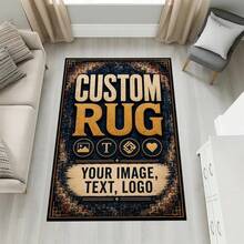Custom Photo & Text Rug, Personalized Logo Mat, Made To Order Rugs & Carpets,Customized Rugs & Mats - Multicolor - View 4