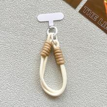 1 pieza Cordón trenzado de un solo color, cadena retorcida, llavero colgante, correa para la muñeca, correa de identificación DIY hecha a mano para cámara, regalo de colgante de teléfono gratis para madre, familia, amigos, cumpleaños, vacaciones - Multicolor - Ver 23