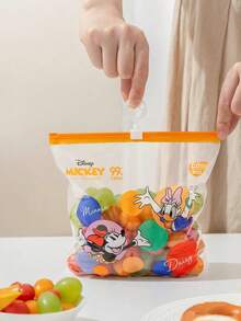 Disney Cartoon Zipper Storage Bags, Thickened Reusable Multi‑Purpose Organizer Pouches, Slide‑Lock Seal Bags For Toys, Building Blocks, Stationery, Underwear, Towels, Multi‑Sizes Available For Home Household Item Sorting - View 2