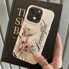 1 pieza Funda de teléfono de material TPU con elegante patrón de caligrafía de conejo blanco en lavado de tinta, compatible con iPhone 17 Pro Max/17/16 Pro Max/15/13/12/11/S20 FE/A15/S24/A55/Note 11/Note 12/Note 13 Pro, cobertura completa, carcasa blanda protectora a prueba de caídas - Blanco - Ver 2