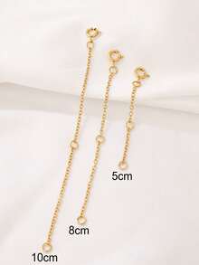 2pcs Stainless Steel Spring Clasp Extended Tail Chain Adjuster Chains For Connector Necklace Jewelry Making DIY Accessories - DIY Extension Chain - View 3