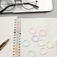 Colorful Loose-Leaf Rings, Detachable Binding Rings, Plastic Perforated File Rings, Used For Binding Reports And Documents, Notebooks, Back To School Season, School Supplies, Back To School Season, School, School Supplies, School Supplies - Multiple Styles - View 4