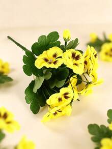 3pcs Artificial Small Wildflowers, Viola, Daisy, UV-Resistant Fake Plastic Flowers, Bulk, Suitable For Home, Wedding, Kitchen Garden, Dining Table, Indoor/Outdoor Decor (Mixed Colors), Valentine's Day, Birthday, Graduation Gift - Multicolor - View 6