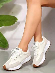 Women's Casual Sports Shoes, Lightweight Non-Slip Fitness Running Shoes, Tennis Shoes, Sneakers - 升級白色 - 查看 2