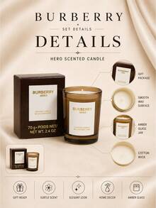 Burberry Scented Candle, Elegant Fragrance And Exquisite Design, Perfect For Home Decor And Gifting - Burberry Scented Candle - View 6
