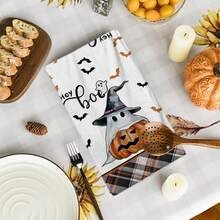 2/4/48pcs Halloween Series Ghost Pumpkin Hey Boo Pattern Printed Kitchen Towels - Super Soft, Absorbent Polyester Dish And Hand Towels, Perfect For Holiday Decor, Kitchen Decor, Party Decor - Multicolor - View 11