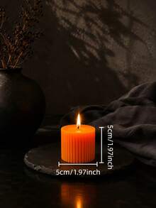1pc Dark Orange Cylindrical Scented Candle, Diameter 1.97 Inches (1.97-7.87 Inches Optional), Suitable For Atmosphere Creation, Home Decor, Party, Table Setting, Desk Decoration, Halloween, Halloween Decor, Halloween Gift - Multiple Specifications - View 11