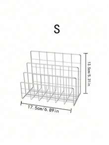 1/2pcs Modern Metal Bookshelf With 3 Storage Baskets, Minimalist Iron Desktop Organizer Rack, Desk Tidy Shelf, Bookshelf Storage Rack, Multi-Function Magazine Newspaper Storage Box, Suitable For Home Office Organization And Decor - Multicolor - View 21
