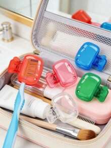 1/3pcs Travel Electric Toothbrush Head Protective Cover, Brush Head Storage Box, Portable Plastic Clip-On, Universal For Home And Travel Use (Random Color) - A - View 4