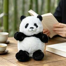1 pieza Muñeco de peluche de panda redondo y lindo, muñeco de panda de bola divertido, adorno de escritorio, decoración del hogar, accesorio para fotos, regalo para amigos, mejores amigos, vacaciones, cumpleaños, Navidad, Halloween - Multicolor - Ver 8