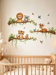 1pc Colorful Wisdom Tree Wall Decal TODAY I WILL Motivational Quote Tree Branch Animal Colorful Paint Dot DIY Removable Self-Adhesive Vinyl Sticker For Kids Bedroom Study Reading Corner Kindergarten Classroom Wall Decor - Multiple Styles - View 10