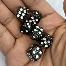 6件組 1.2cm/0.47inch 新款透明亮片骰子，耐磨不褪色，鮮豔色彩，適合休閒娛樂與派對 - 彩色 - 查看 14