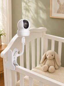 1pc Baby Solid Color Clip-On Fixed Monitor Handle, Drill-Free Wall-Mount Flexible Arm Camera Bracket, Soft Tube Camera Gimbal Mobile Hemisphere Monitor Stand, Suitable For Daily Home Baby Care - Multicolor - View 3