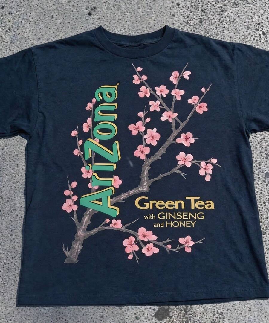 100% Cotton Women's T-Shirt - Men'S Tee Featuring Arizona Green Tea Design - 2026 Everyday Apparel - Summer Tops - New Summer Outfits For Women - 藏青色 - 查看 1